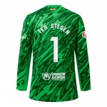 Günstige Fußballtrikots FC Barcelona Ter Stegen 1 Torwart Heimtrikot 2024-25 Langarm